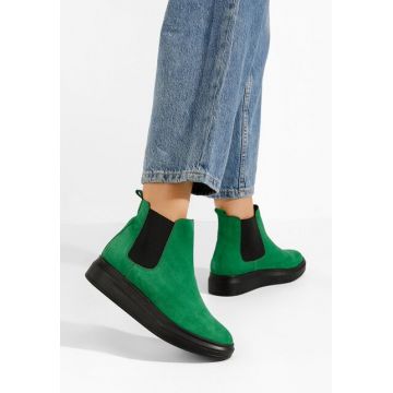 Ghete dama piele Oleira V2 verzi