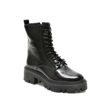 Ghete BRAVELLI negre, 71281, din piele naturala lacuita