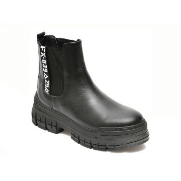 Ghete BRAVELLI negre, 71333, din piele naturala
