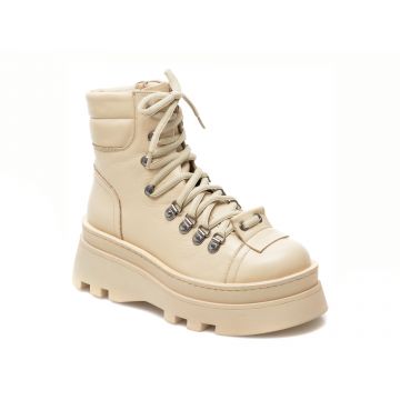 Ghete GOLD DEER bej, 632710, din piele naturala