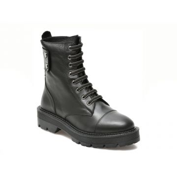Ghete GOLD DEER negre, 632265, din piele naturala