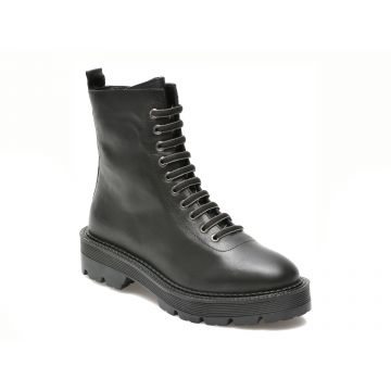 Ghete GOLD DEER negre, 632287, din piele naturala
