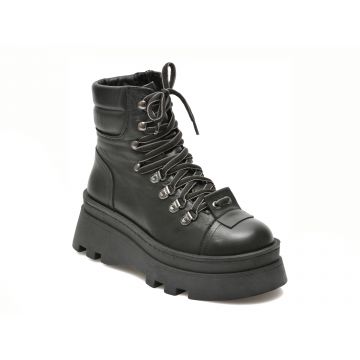 Ghete GOLD DEER negre, 632710, din piele naturala