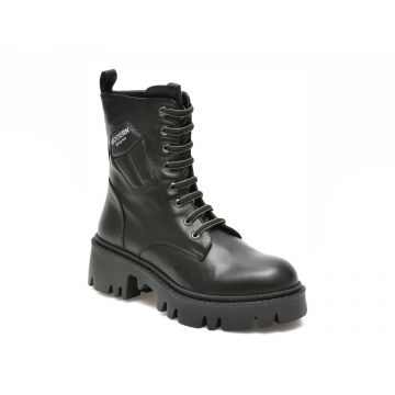 Ghete GOLD DEER negre, 632845, din piele naturala