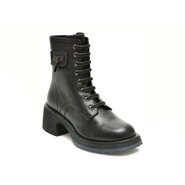Ghete GOLD DEER negre, 632932, din piele naturala