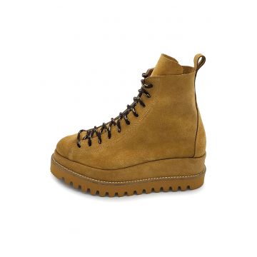 Ghete wedge de piele intoarsa
