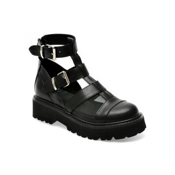 Ghete EPICA negre, S2310, din piele naturala