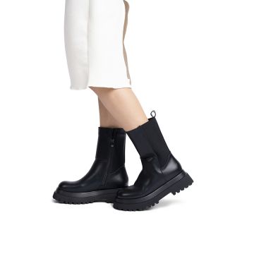 Ghete dama din piele ecologica Negre Hazel Marimea 41