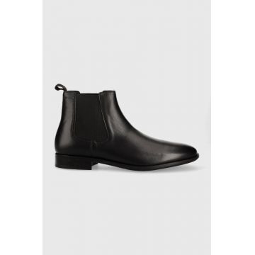 BOSS ghete chelsea de piele Colby barbati, culoarea negru, 50498477