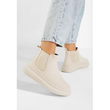 Ghete chelsea dama bej Alenna