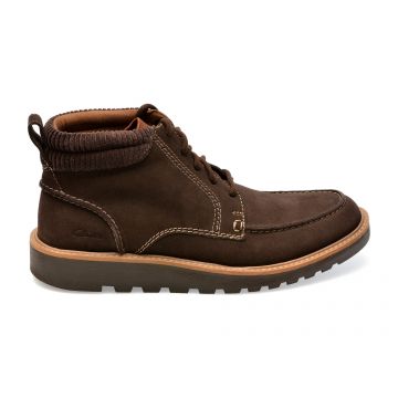 Ghete CLARKS maro, BARNMID, din piele intoarsa