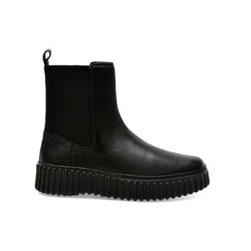 Ghete CLARKS negre, TORHMAP, din piele naturala