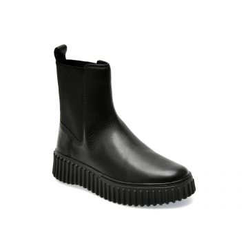 Ghete CLARKS negre, TORHMAP, din piele naturala