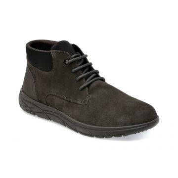 Ghete GEOX gri, U36E1B, din piele naturala