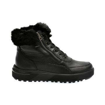 Ghete GEOX negre, D26QSA, din piele naturala