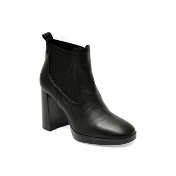 Ghete GEOX negre, D36VLE, din piele naturala