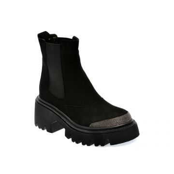Ghete GRYXX negre, 2853430, din piele intoarsa
