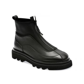 Ghete GRYXX negre, 834301, din piele naturala si material textil