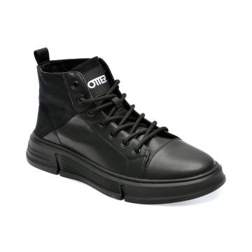 Ghete OTTER negre, 790070, din piele naturala
