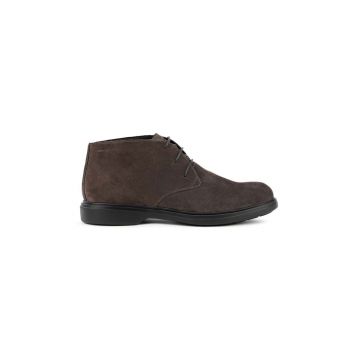 Geox pantofi inalti de piele U OTTAVIO B barbati, culoarea gri, U16DCB 00022 C6372
