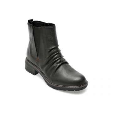 Ghete CLARKS negre, HEARROS, din piele naturala