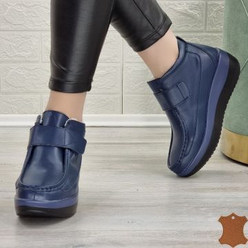 Ghete Damă Bleumarin Piele Naturală Deena