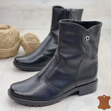Ghete Dama Negre Piele Naturala Andeers