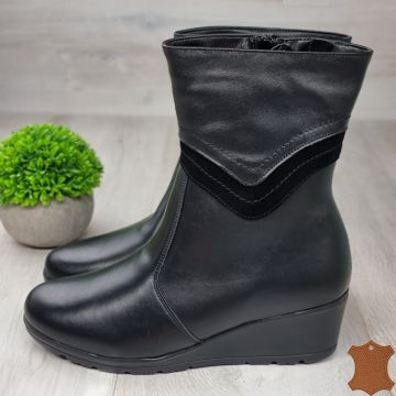Ghete Dama Negre Piele Naturala Corya