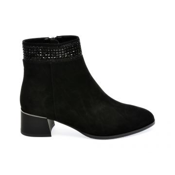 Ghete EPICA negre, K330003, din piele intoarsa