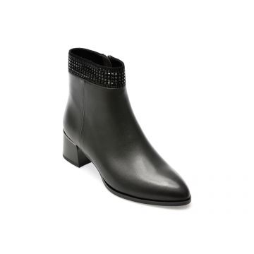 Ghete EPICA negre, K330003, din piele naturala