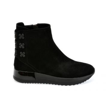 Ghete EPICA negre, K330014, din piele intoarsa