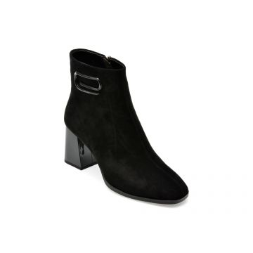 Ghete EPICA negre, K330057, din piele intoarsa
