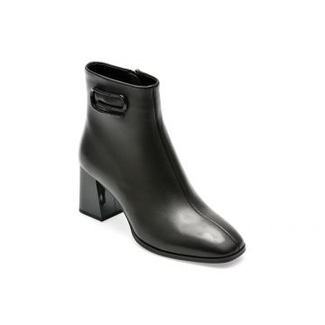 Ghete EPICA negre, K330057, din piele naturala