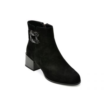 Ghete GRYXX negre, K330043, din piele intoarsa