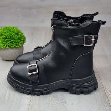 Ghete Imblanite Damă Negre Cu Fermoar Glora