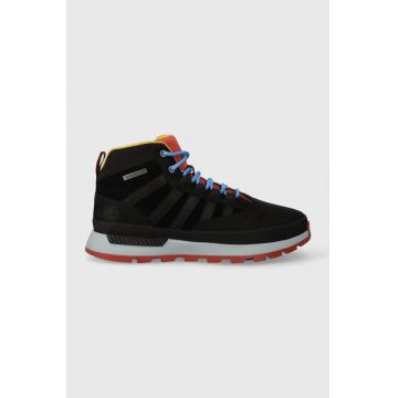 Timberland pantofi Euro Trekker Mid Leather barbati, culoarea negru, TB0A62EM0151