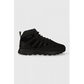 Timberland pantofi Euro Trekker Mid Leather barbati, culoarea negru, TB0A62SV0151