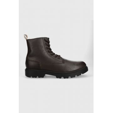 BOSS ghete de piele Adley barbati, culoarea maro, 50503557
