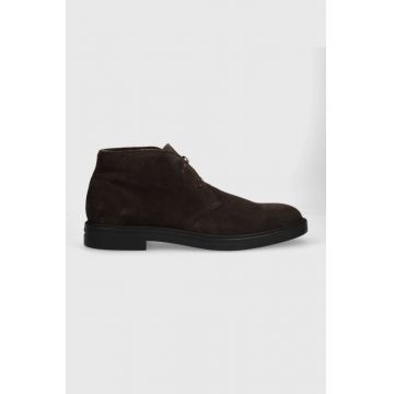 BOSS pantofi de piele intoarsa Calev barbati, culoarea maro, 50511198