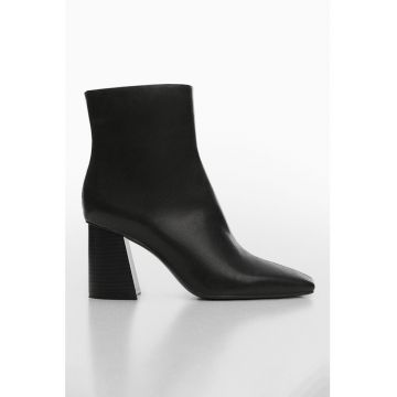 Botine din piele ecologica Knit