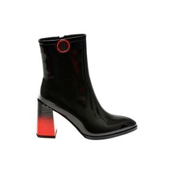 Botine EPICA negre, 673797, din piele naturala lacuita