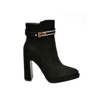 Botine LAURA BIAGIOTTI negre, 8370, din material textil