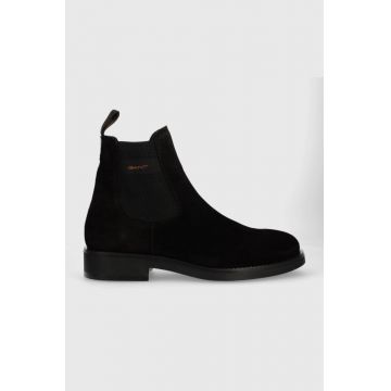 Gant botine din piele intoarsa Prepdale barbati, culoarea negru, 27643419.G00