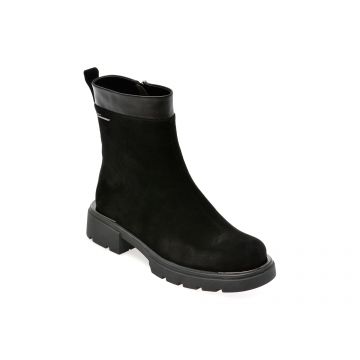 Ghete EPICA negre, 30587, din piele intoarsa