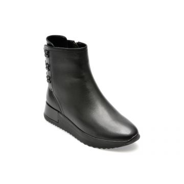 Ghete EPICA negre, K330014, din piele naturala