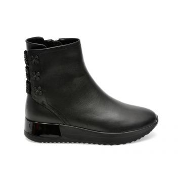 Ghete EPICA negre, K330014, din piele naturala