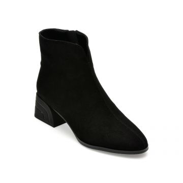 Ghete EPICA negre, WU30019, din piele intoarsa