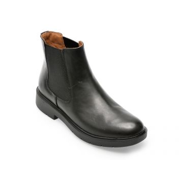 Ghete GEOX negre, D16QRC, din piele naturala