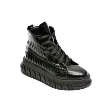 Ghete GRYXX negre, 3805749, din piele naturala lacuita