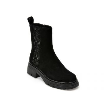Ghete GRYXX negre, 3H47879, din piele intoarsa